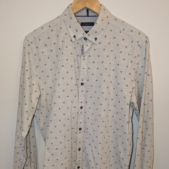 Men's RW & Co. Grey Pattern Button-Up - Picture 1 of 7